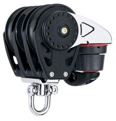 Harken 57C 3-schijfsblok met ratchamatic, klem 57mm