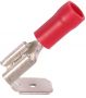 Kabelschoen vlaksteek+tab 6,3mm rood, 5 stuks